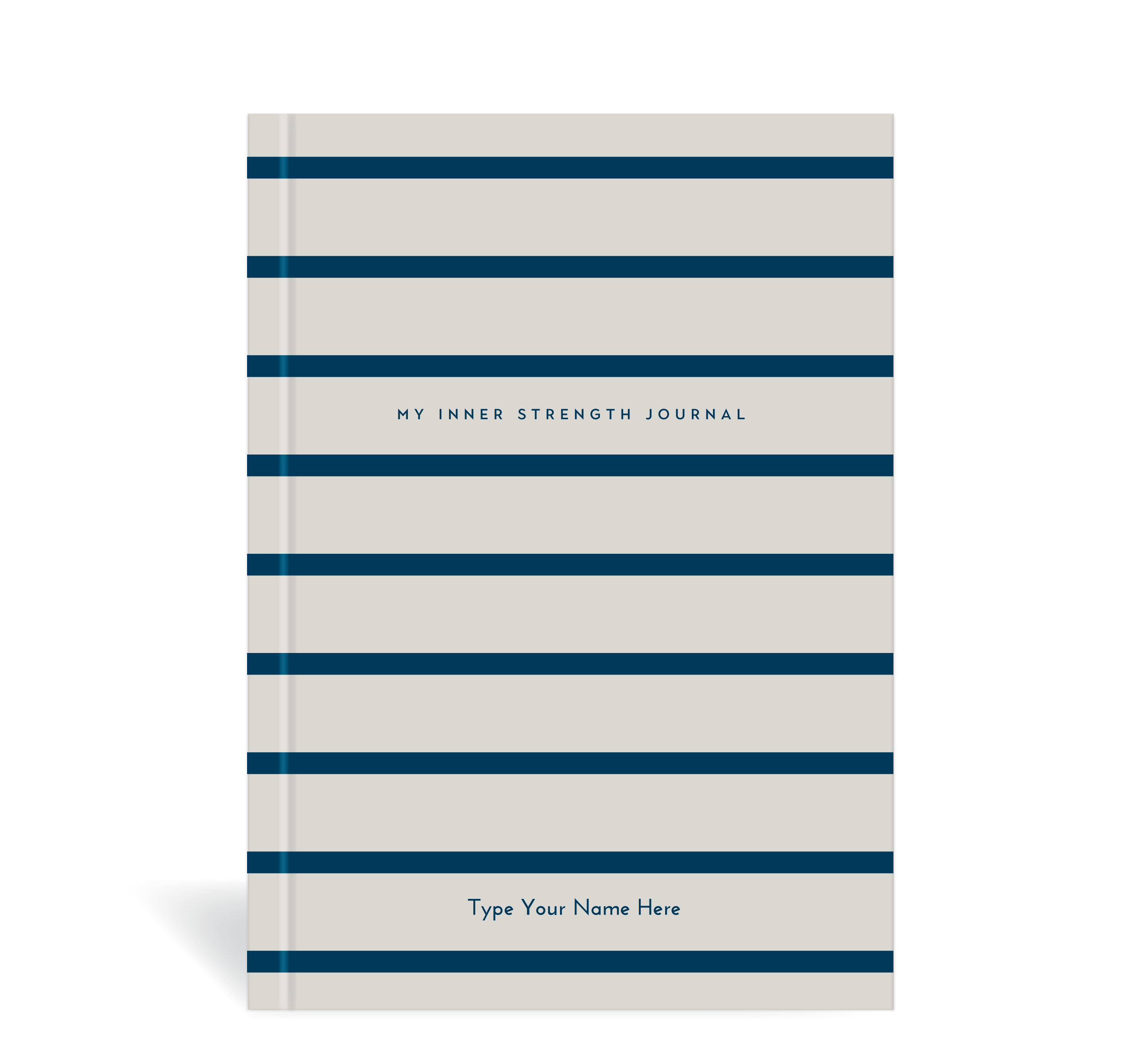 A5 Journal - BCNA - My Inner Strength - Stripe - Grey – Dream Life