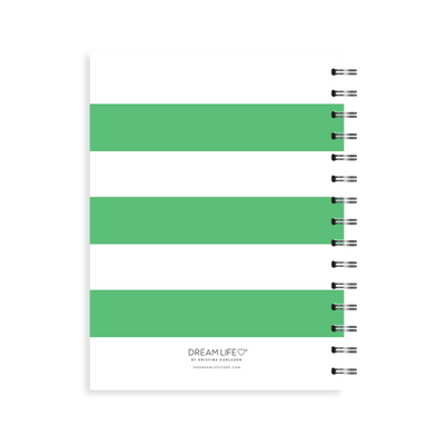 A5 Spiral - Plan Your Year Journal - Stripe - Green