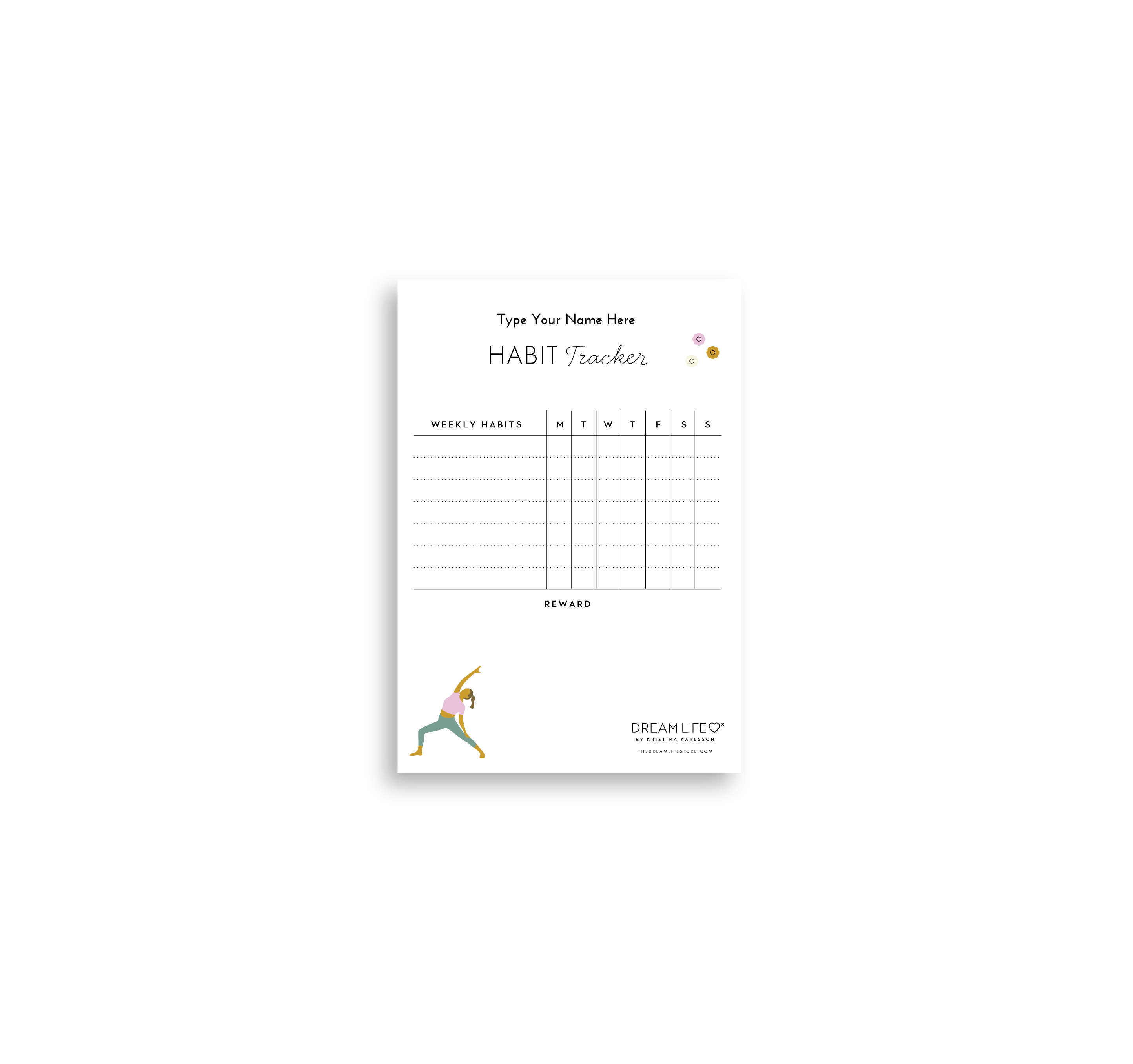 A6 Notepad - Habit Tracker - Wellness – Dream Life