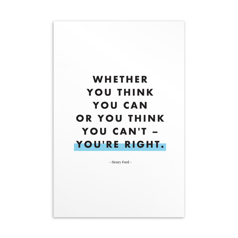 WHETHER YOU THINK Art Card