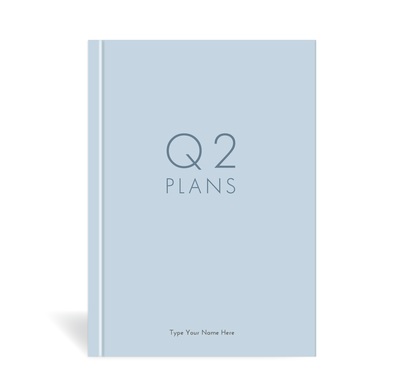 A5 Journal - Daily Progress - Q2 Plans - Blue