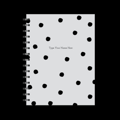 A5 2024 Spiral Teacher Diary - Dots - Grey