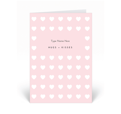 Personalised Card - Hugs & Kisses