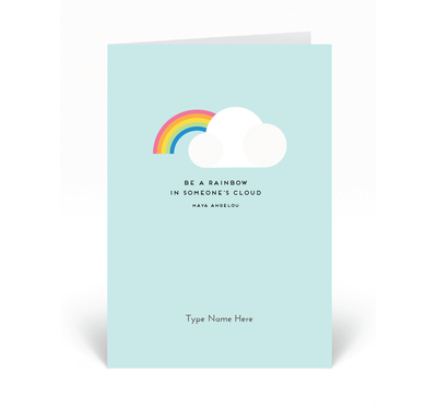 Personalised Card - Be A Rainbow...