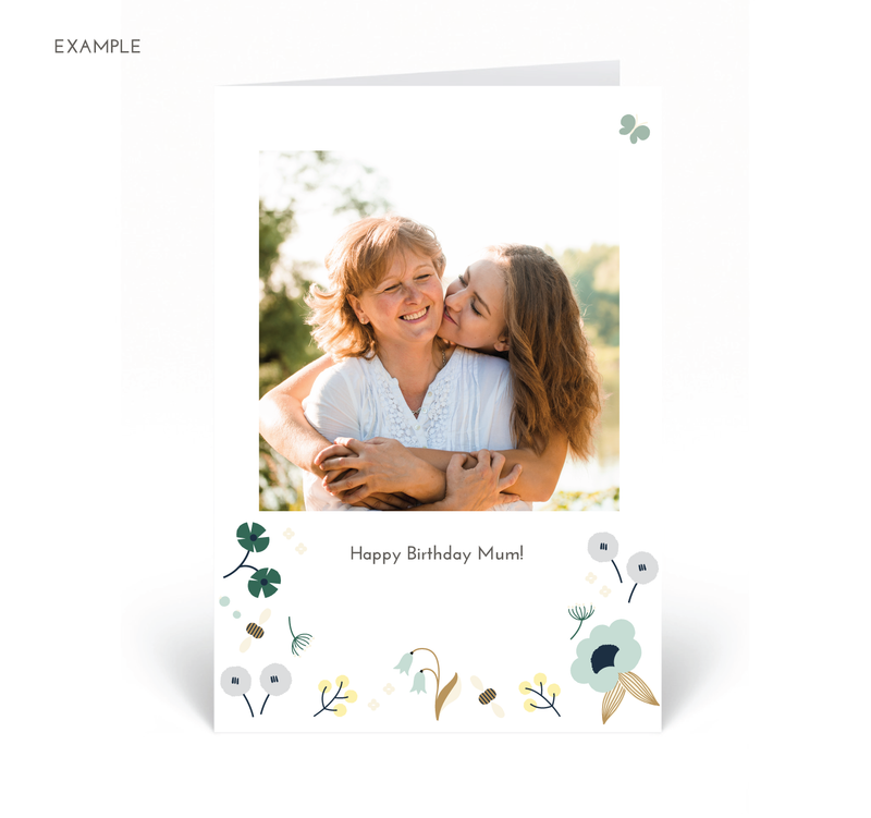 Personalised Photo Card - Spring - Green