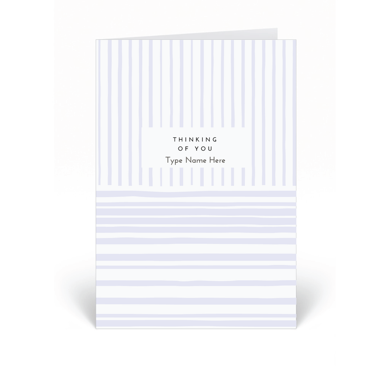 Personalised Card - Thinking of You - Lilac