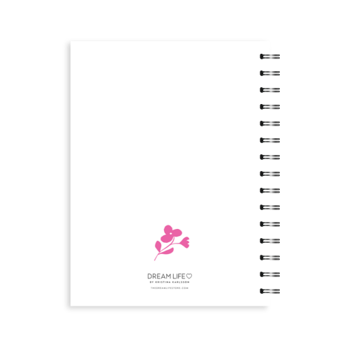 A5 Spiral Journal - Flower - Pink