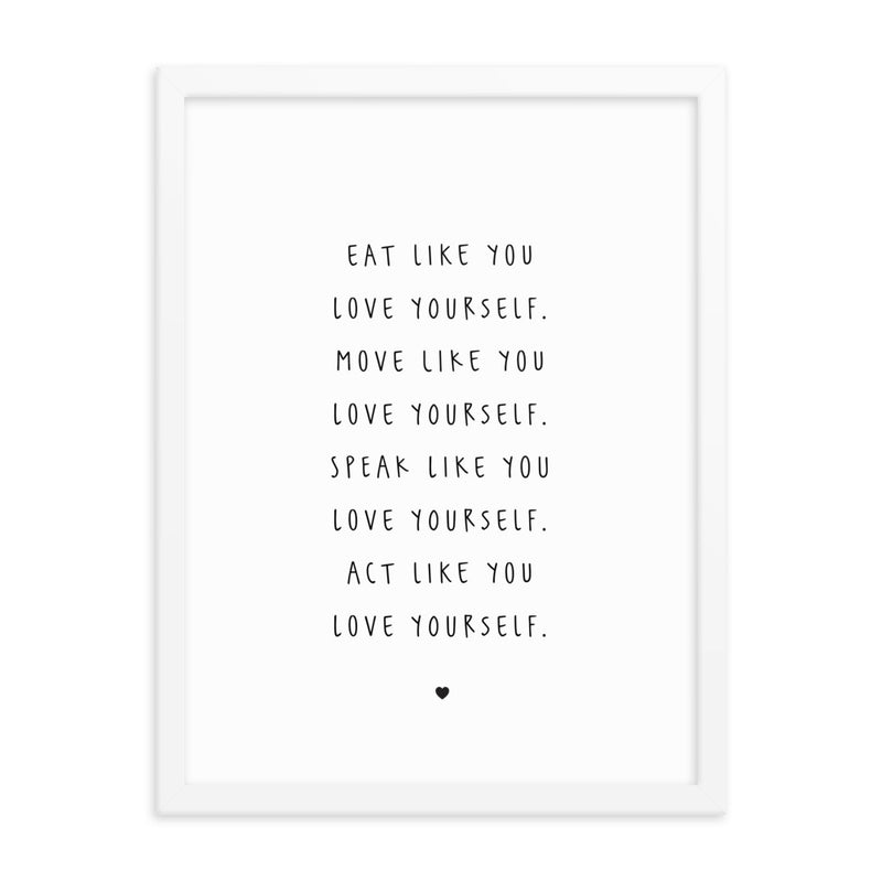 LOVE YOURSELF Framed