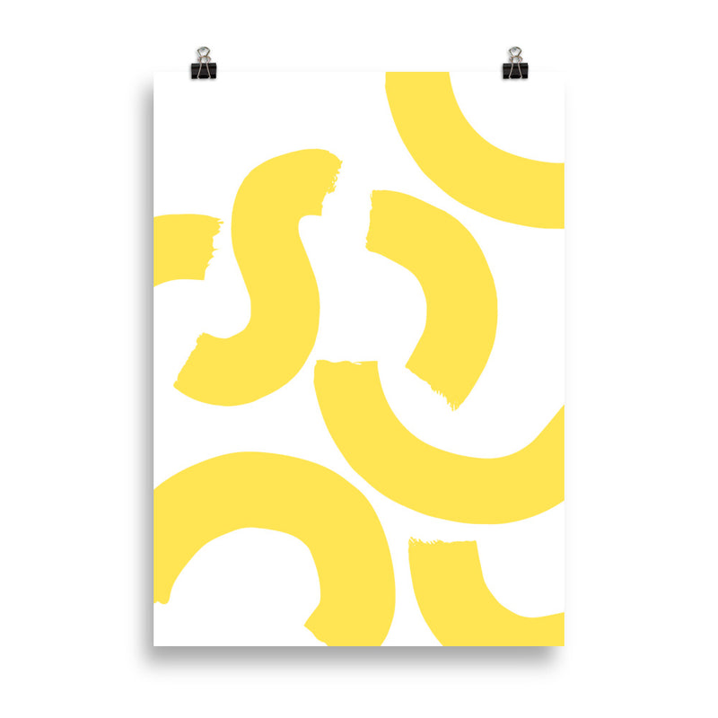 YELLOW SQUIGGLE Poster