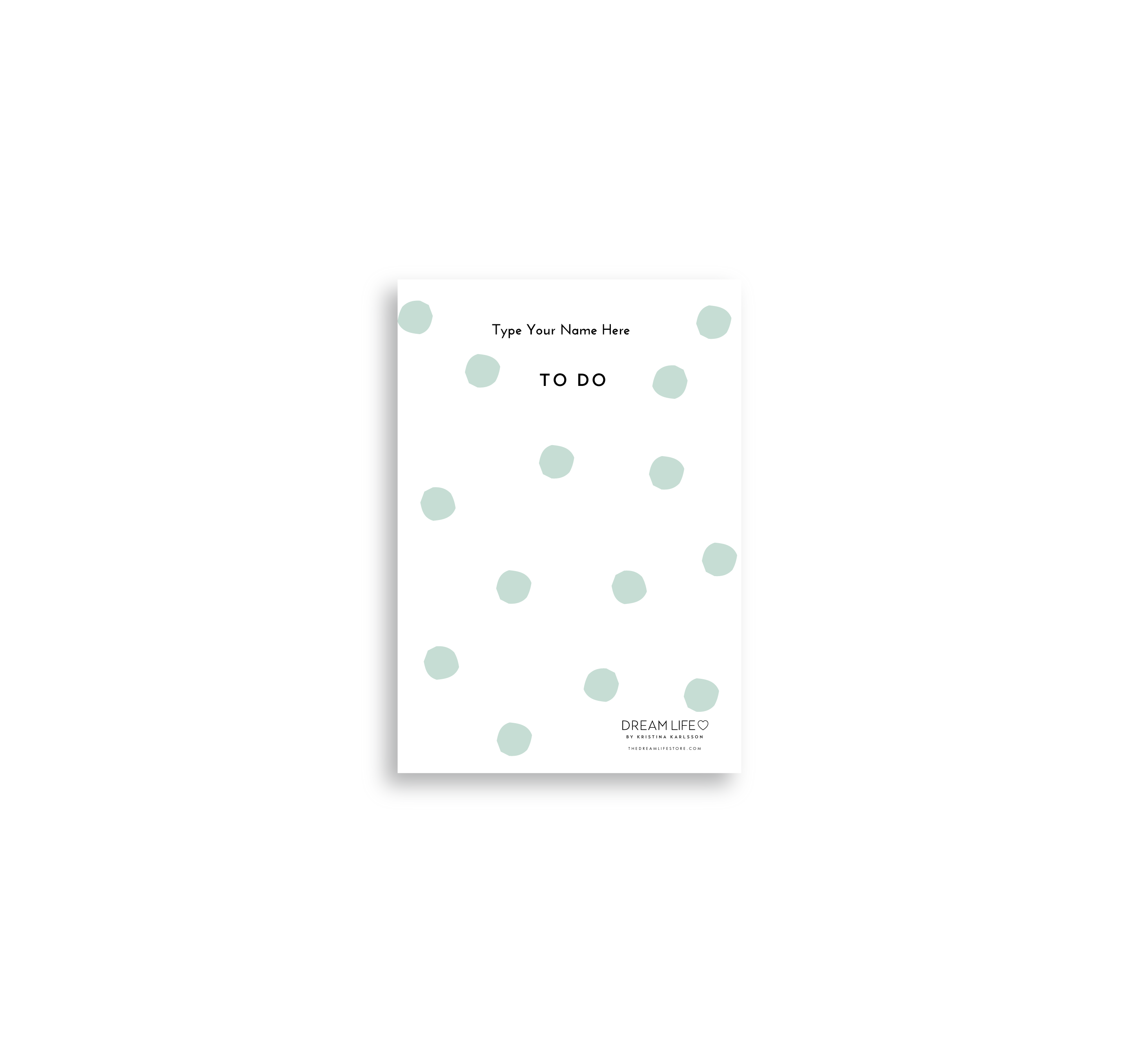 A6 Notepad - To Do - Dots - Green – Dream Life