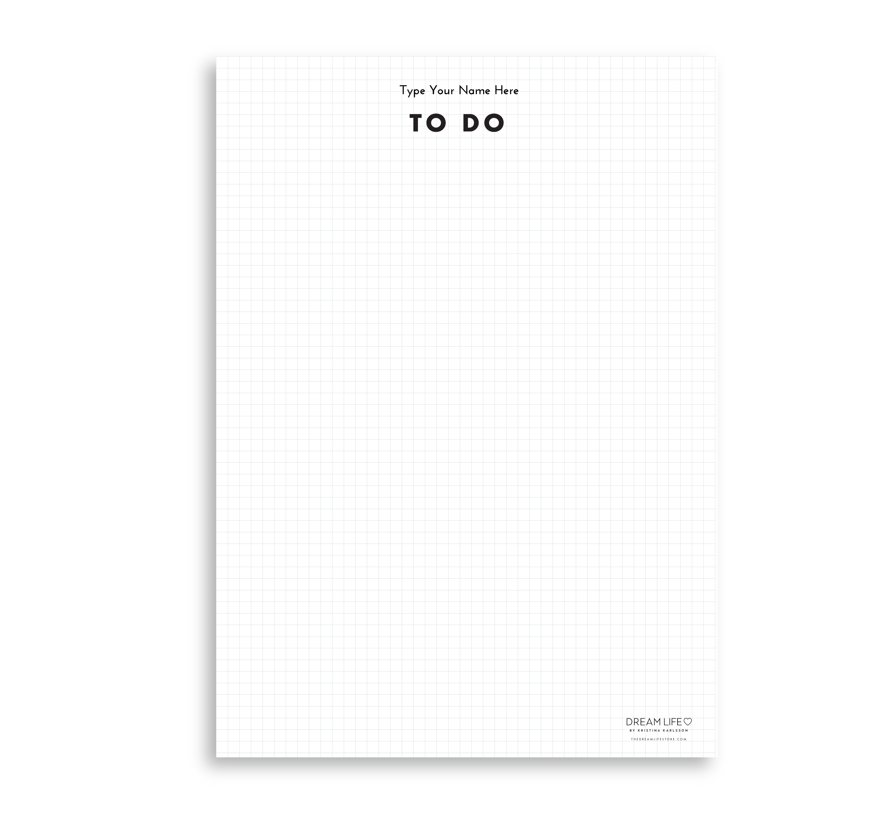 A4 To Do Notepad - Grid – Dream Life