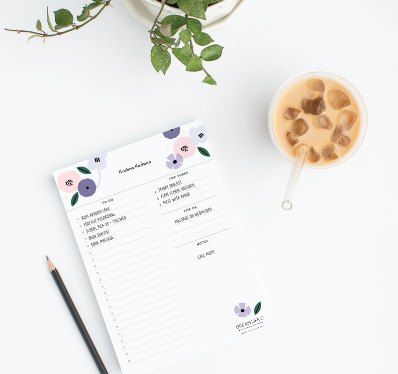 A5 Daily Plan Notepad - Summer - Lilac