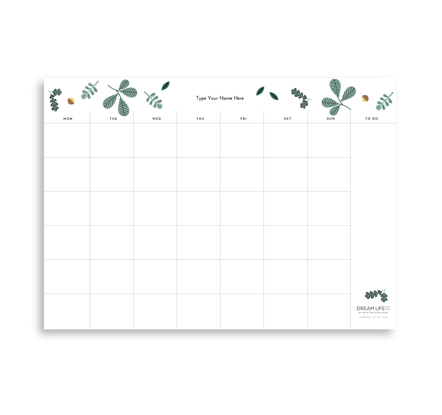 A4 Monthly Notepad - Kastanj – Dream Life