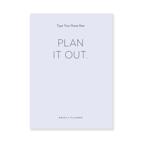 A5 Planner Undated - Plan it out - Lilac