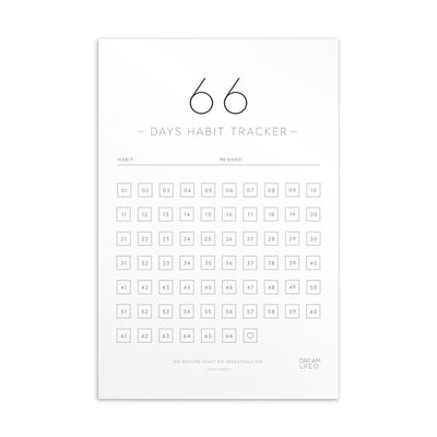 66 DAYS HABIT TRACKER Art Card