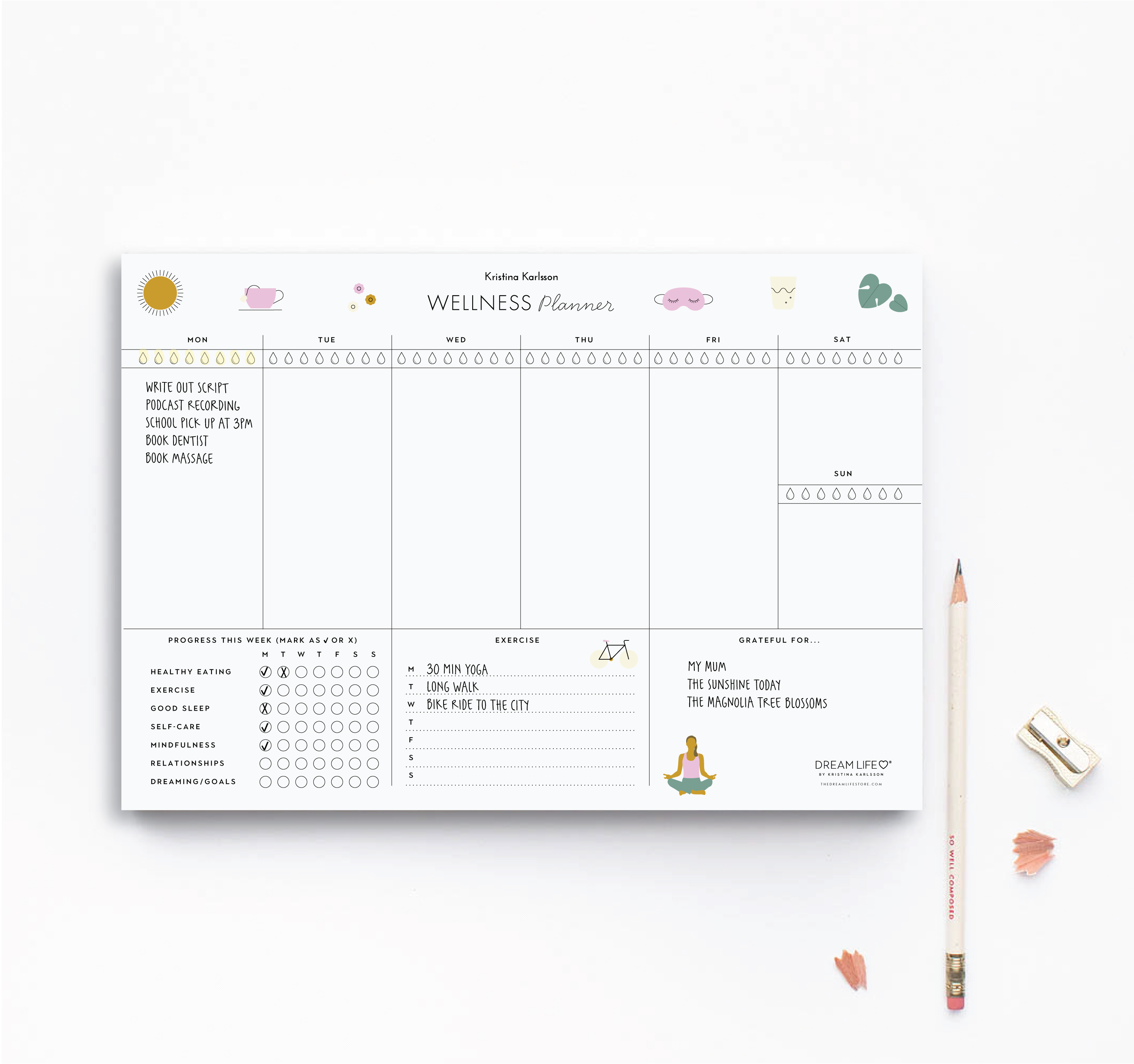 Wellness Notepads | Dream Life