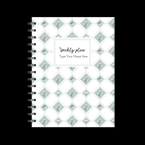 A5 Spiral 24/25 Mid-Year Diary - Harlekin - Green
