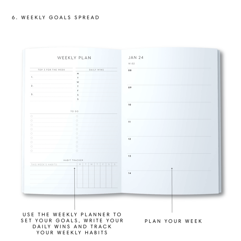 A5 2024 Goals Diary - Let&