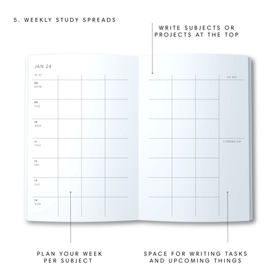 A5 2024 Student Diary - White