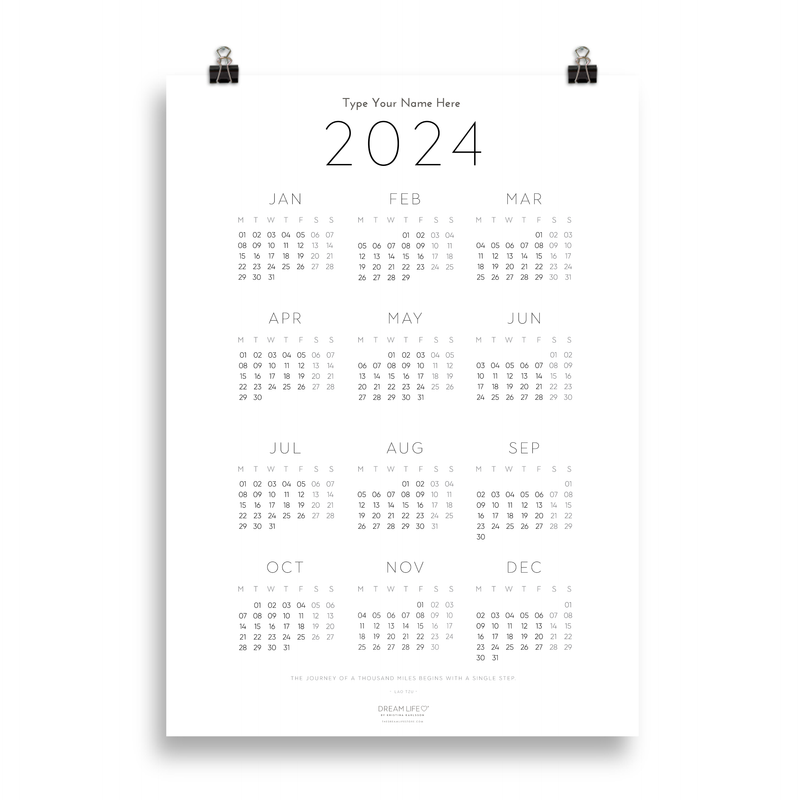 2024 Dated Poster - 50 x 75 cm