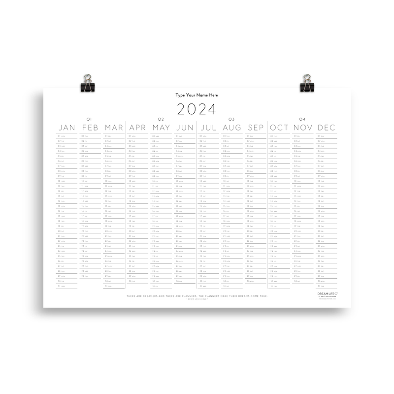 2024 Wall Calendar - Minimal