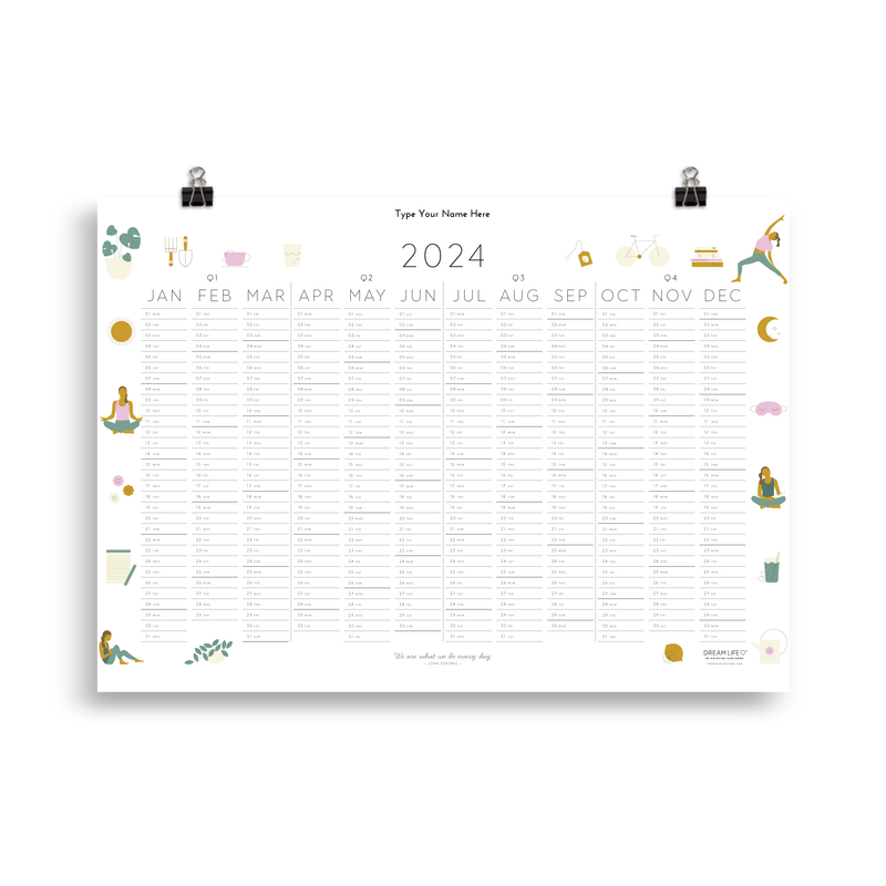 2024 Wall Calendar - Wellbeing