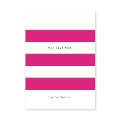 A5 Journal - Plan Your Year - Stripe - Pink