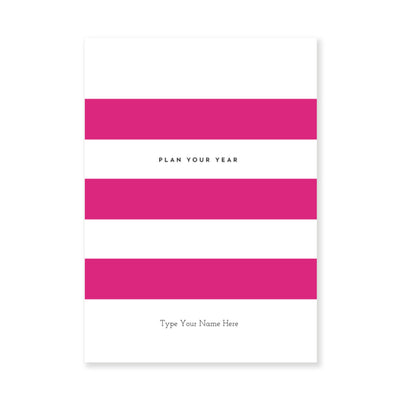 A5 Journal - Plan Your Year - Stripe - Pink