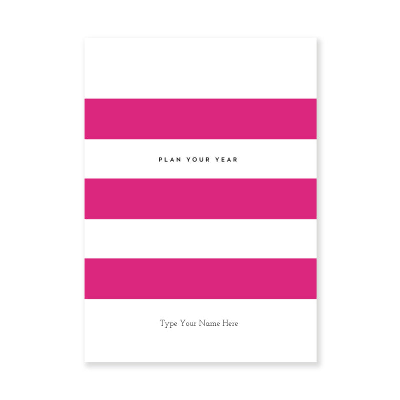 A5 Journal - Plan Your Year - Stripe - Pink