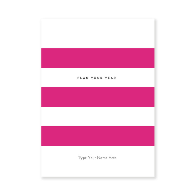 A5 Journal - Plan Your Year - Stripe - Pink