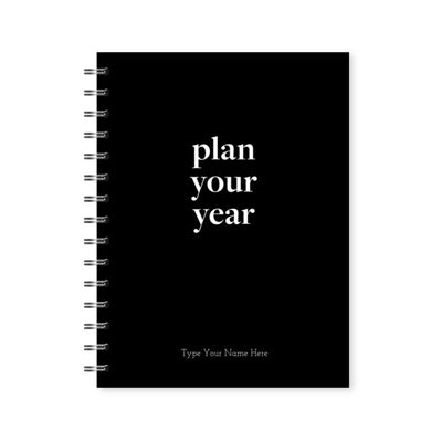 A5 Spiral - Plan Your Year Journal - Black
