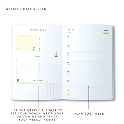 2026 - A5 Goals Diary - Stone