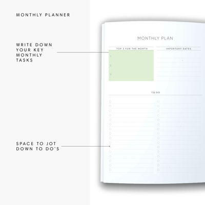 2026 A5 Spiral Vertical Weekly Diary - Stem - Lemon