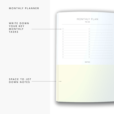 2026 A5 Week to a Page Diary - Blue Aura