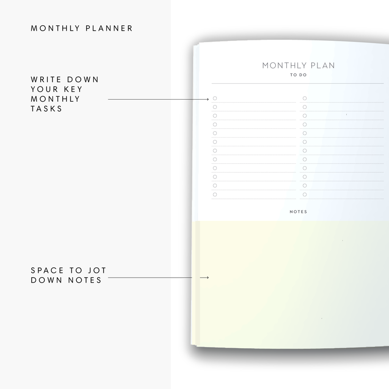 2026 A5 Week to a Page Diary - Blue Aura