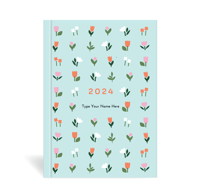 A5 2024 Weekly Spread Diary - Bloom Mini - Mint