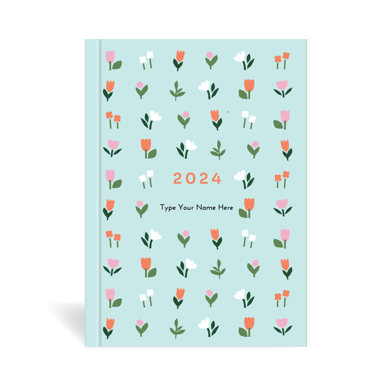 A5 2024 Weekly Spread Diary - Bloom Mini - Mint