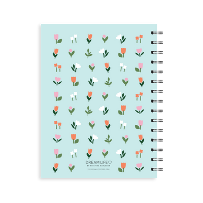 A5 2024 Spiral Weekly Spread Diary - Bloom Mini - Mint