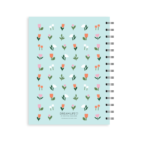 A5 2024 Spiral Weekly Spread Diary - Bloom Mini - Mint