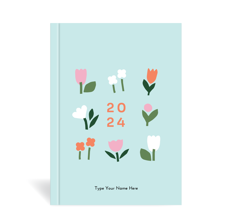 A5 2024 Weekly Spread Diary - Bloom - Mint