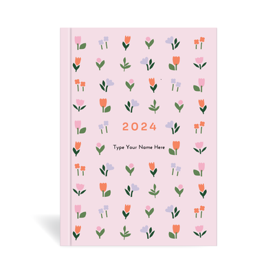 A5 2024 Weekly Spread Diary - Bloom Mini - Pink