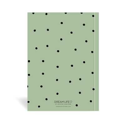 A5 2024 Vertical Weekly Diary - Dots - Green