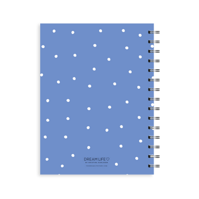 A5 2024 Spiral Vertical Weekly Diary - Dots - Cornblue