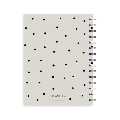 A5 2024 Spiral Goals Diary - Dots - Grey