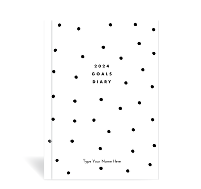 A5 2024 Goals Diary - Dots - White