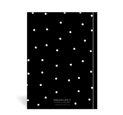A5 2024 Wellbeing Diary - Dots - Black