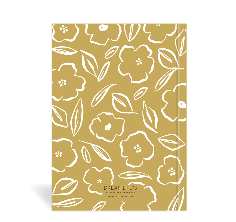 A5 2024 Family Diary - Floral - Mustard