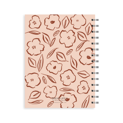 A5 2024 Spiral Family Diary - Floral - Rose