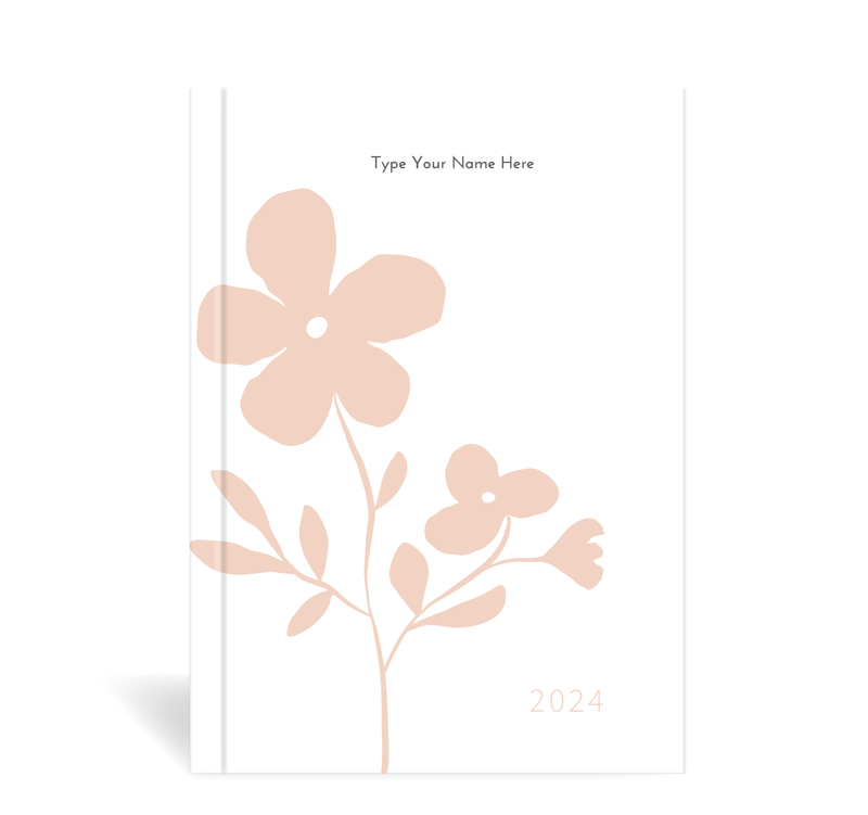 A5 2024 Teacher Weekly Diary - Flower - Rose