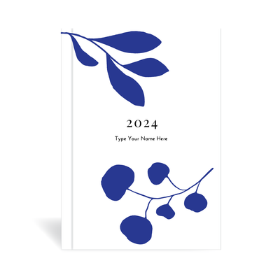 A5 2024 Family Diary - Leaf - Blue